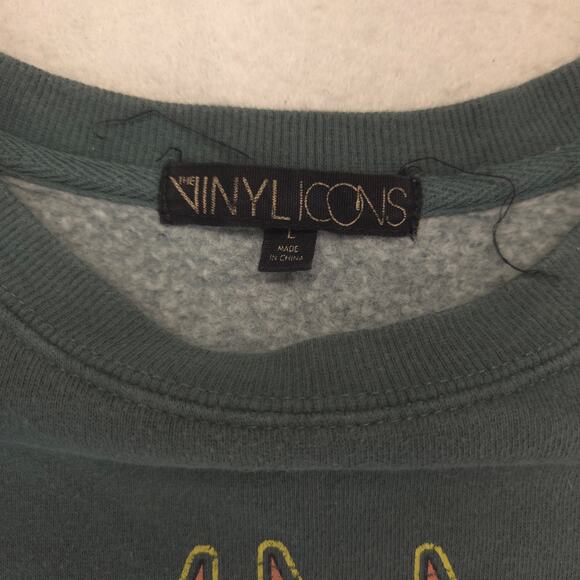 Def Leppard Band Graphic Long Sleeve Crew Neck Shirt Womens Size L Green - Picture 3 of 9